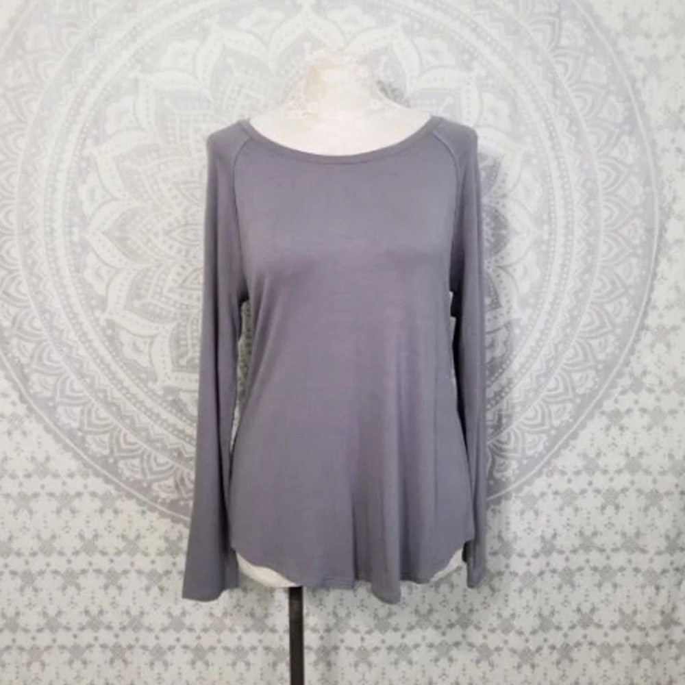 Nwt $20 No Boundaries NOBO Walmart Long Sleeve Shirt Tee Raglan Grey Top Large